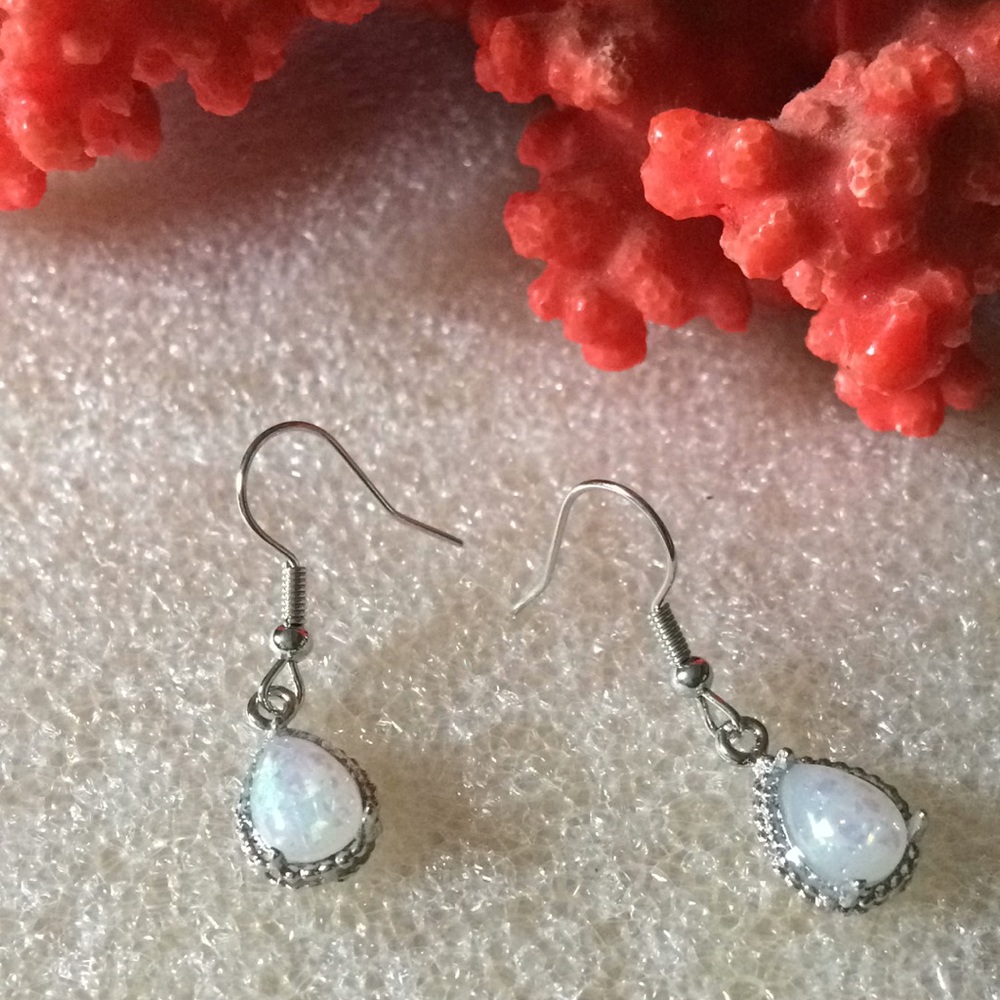 Israel opal  sterling earrings